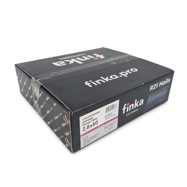 Строительные реечные гвозди Finka R21 2.8x60 Ring NK (Цинк, 3000шт)
