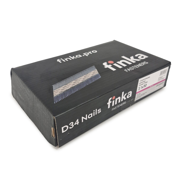 Строительные реечные гвозди Finka D34 3.1x90 Screw NK (Цинк, 2000шт)
