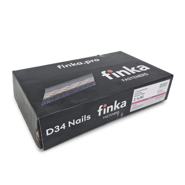 Строительные реечные гвозди Finka D34 3.1x90 Ring NK (Цинк, 2000шт)